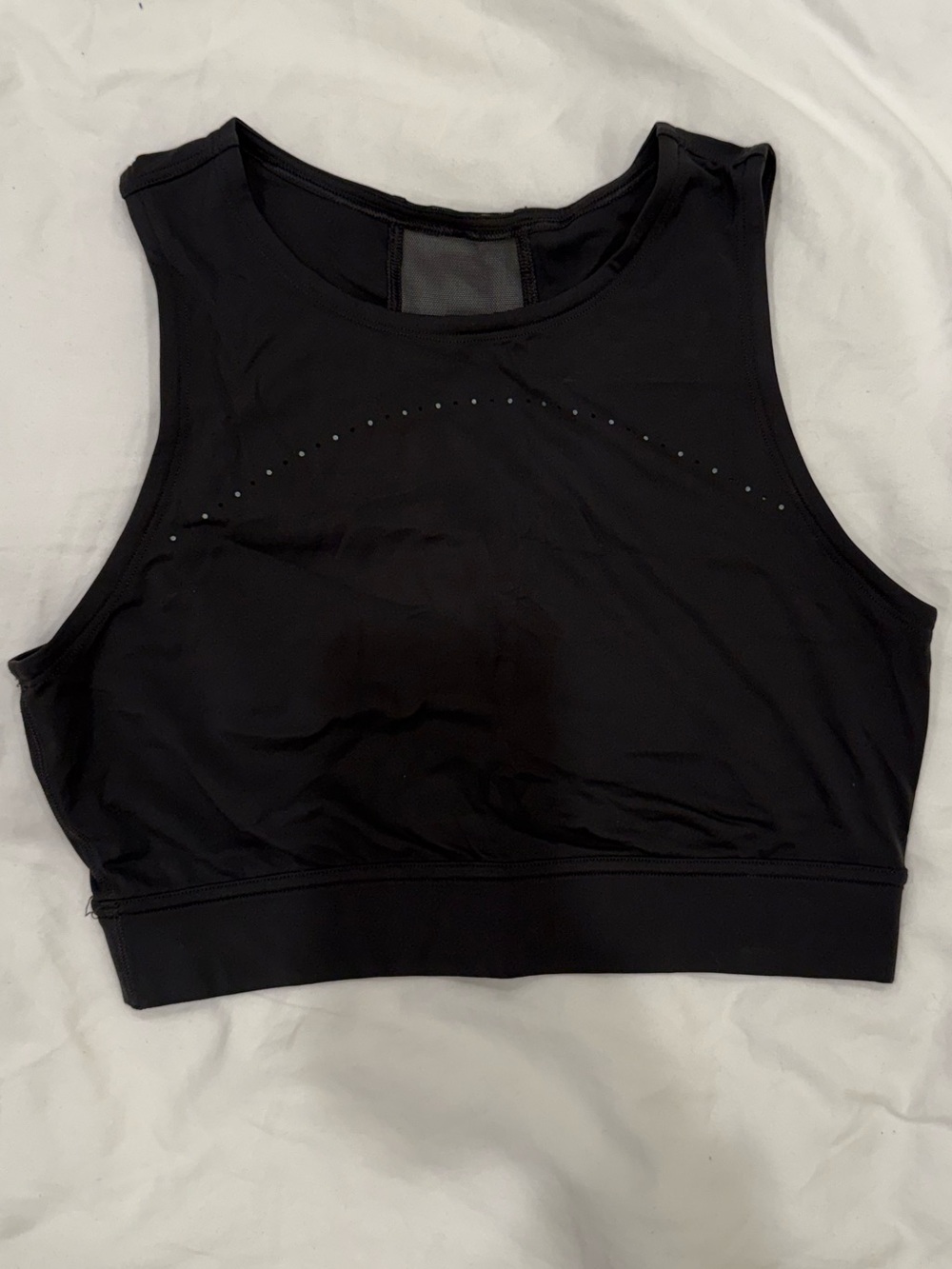 Lululemon Grey High-Neck Crop Tank Top